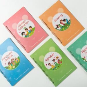 5Pcs Magic Practice Copybook for Kids Reusable Handwriting Groove BookSet Age3-8