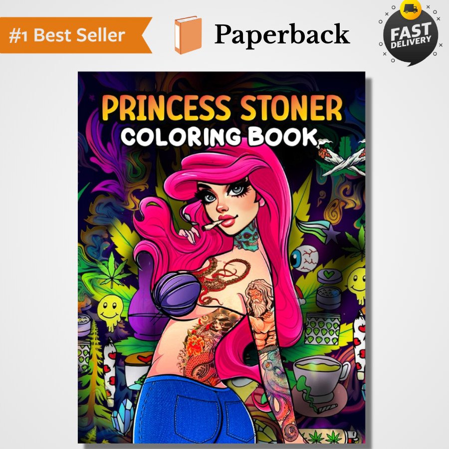 Stoner Coloring Book: Funny Weed Coloring Page for Adults, Trippy & Psychedelic