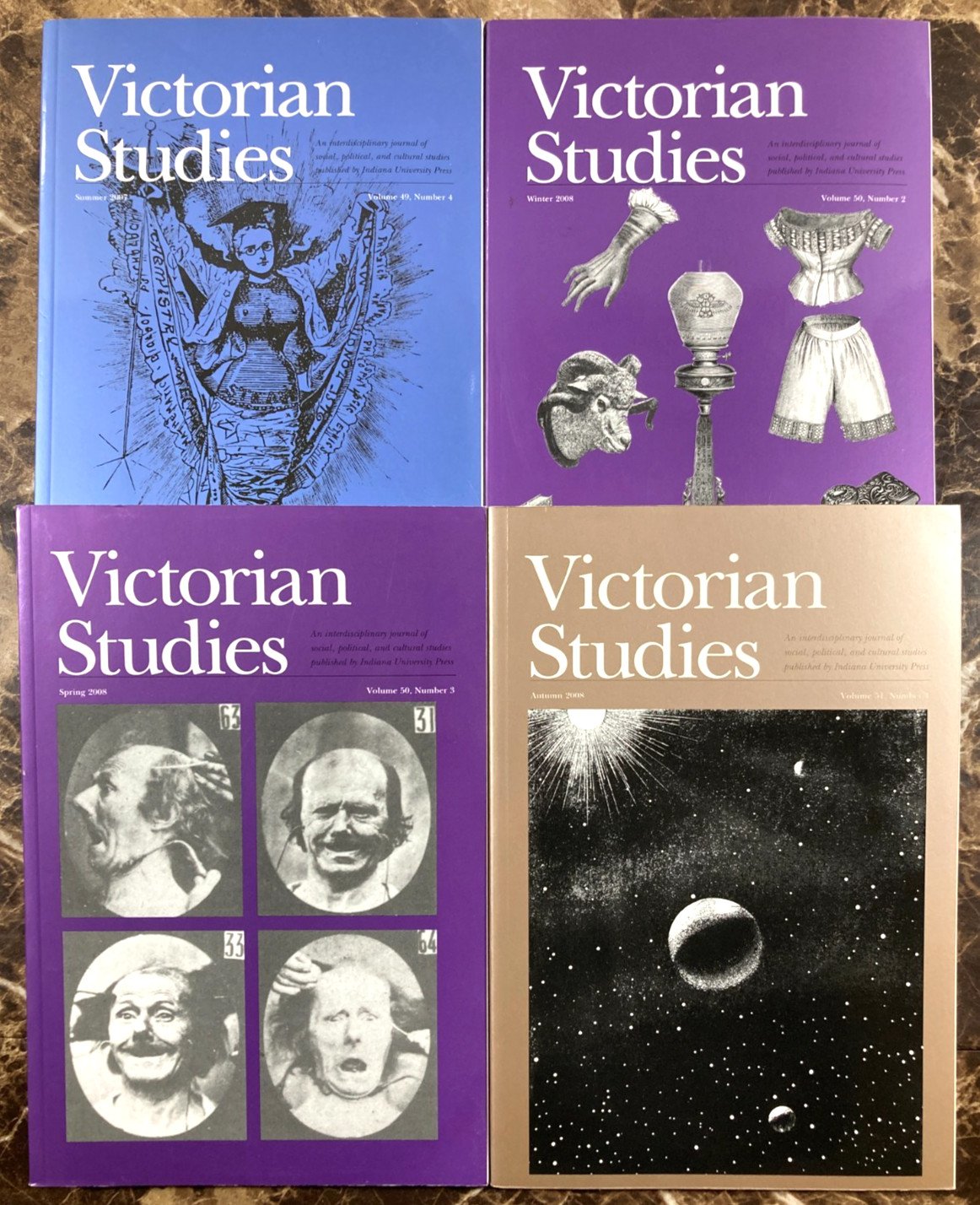 Victorian Studies Journal Lot of 4 Volumes 2007-2008 NAVSA Indiana University